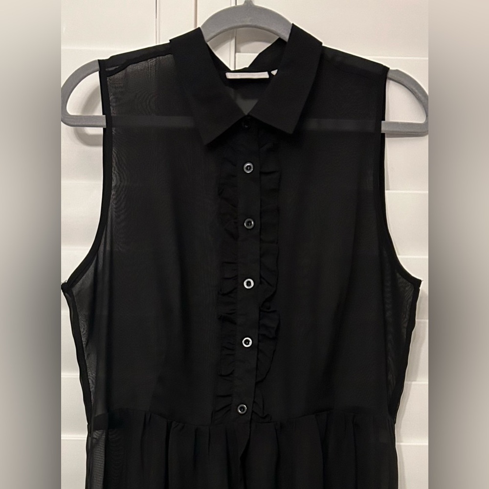 New York & Company Black High/Low Blouse - Picture 3 of 6